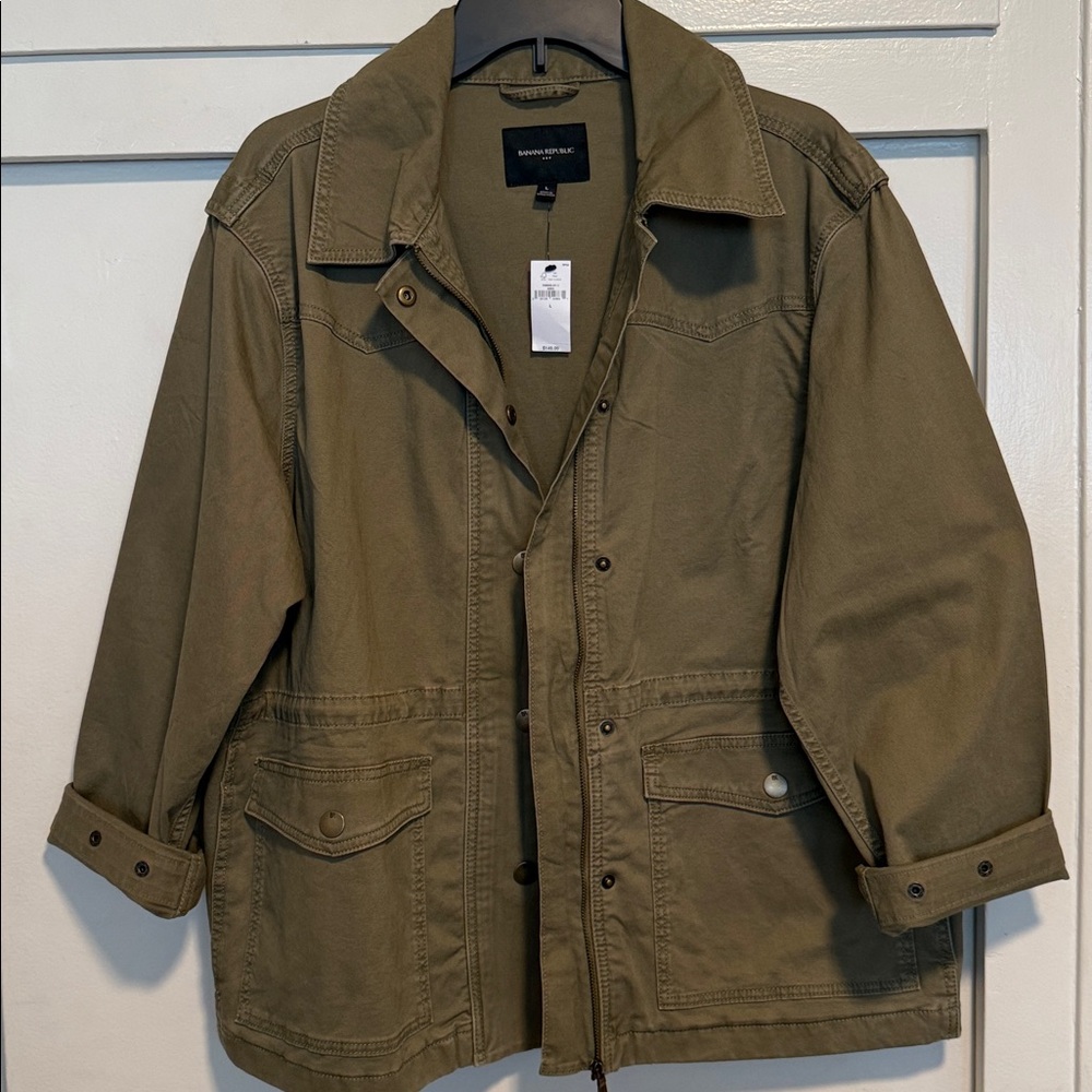 Banana Republic Factory Utility Jacket in Olive.         Free shipping
